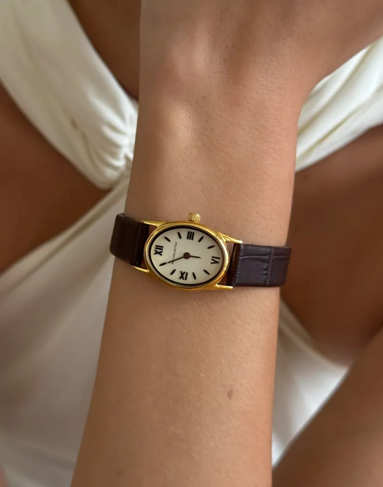 Brown Leather Vintage Watch