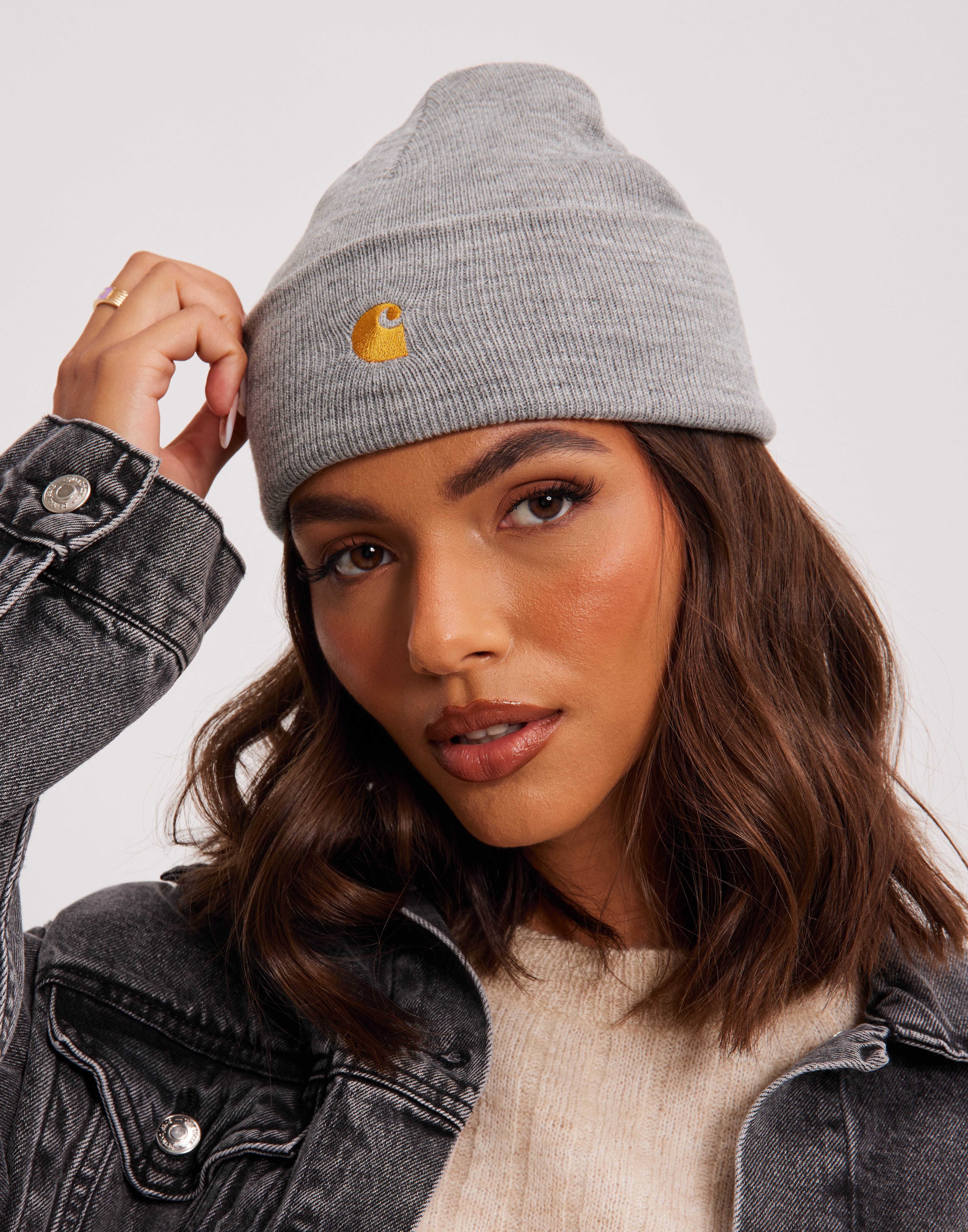 Buy Carhartt WIP Chase Beanie Grey Nelly