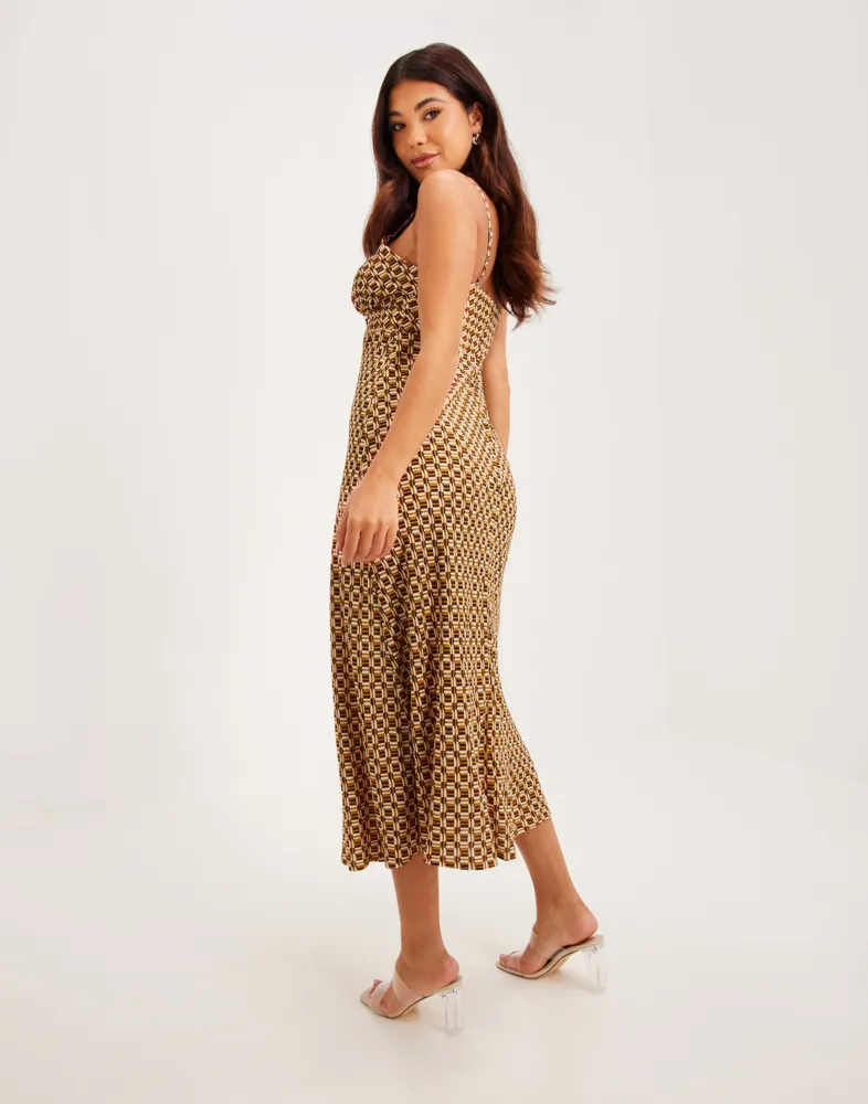 knee length dresses for ladies Faithfull | Women's Taylor Midi Dress Natural main image 1
