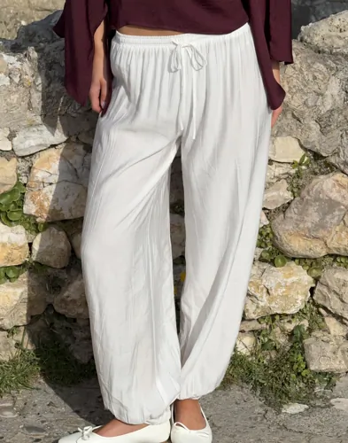 Nelly - Hvid - Soft Puff Pants