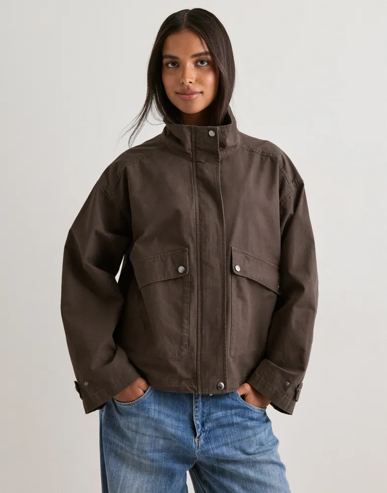 Funnel Neck Cotton Jacket