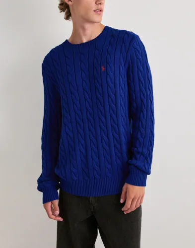 Polo Ralph Lauren Ls Driver Cn-long Sleeve-pullo Stickade tröjor Blå