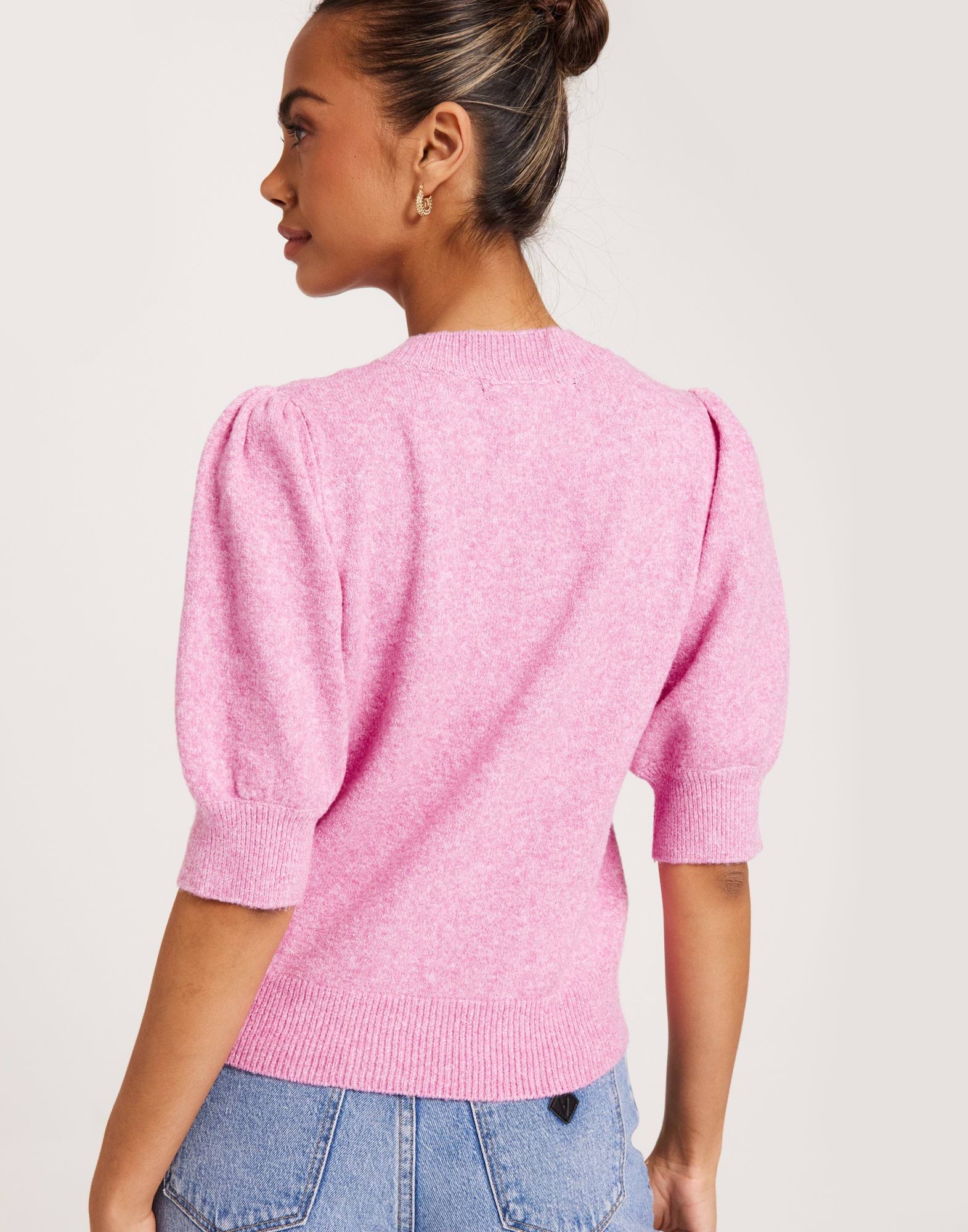 Vmdoffy 2 4 O Neck Pullover Cashmere Blue Detail Melange