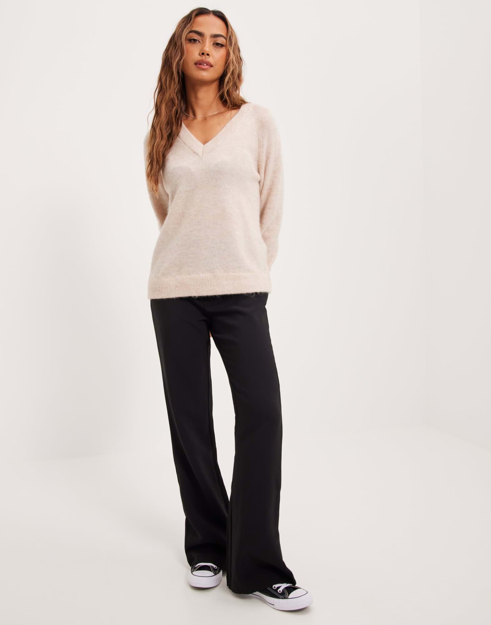 SLFLULU LS KNIT V-NECK B NOOS