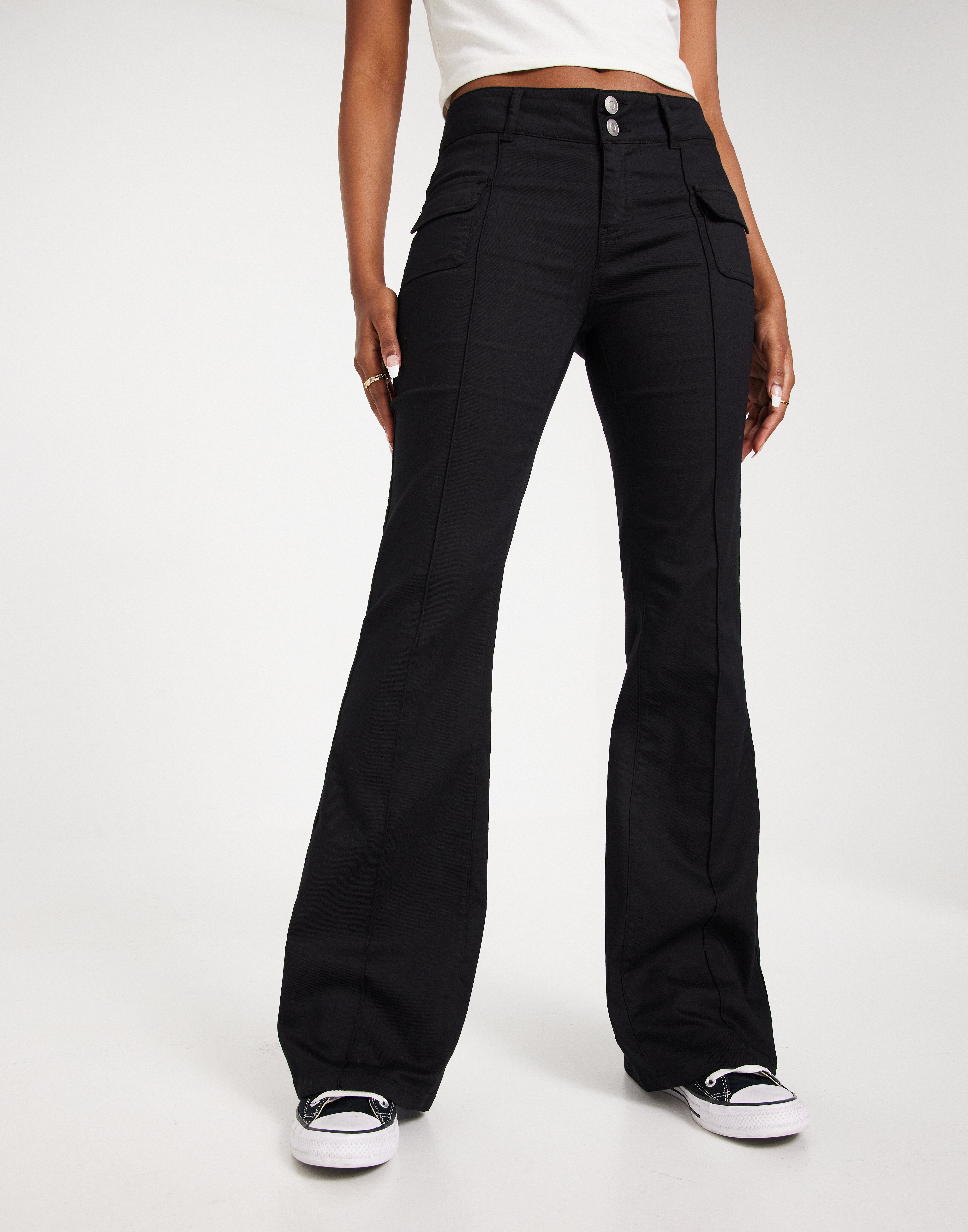 Low Waist Tight Flare Pants