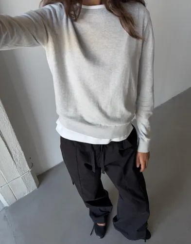 Nelly - Grå - Fine Knit Sweater