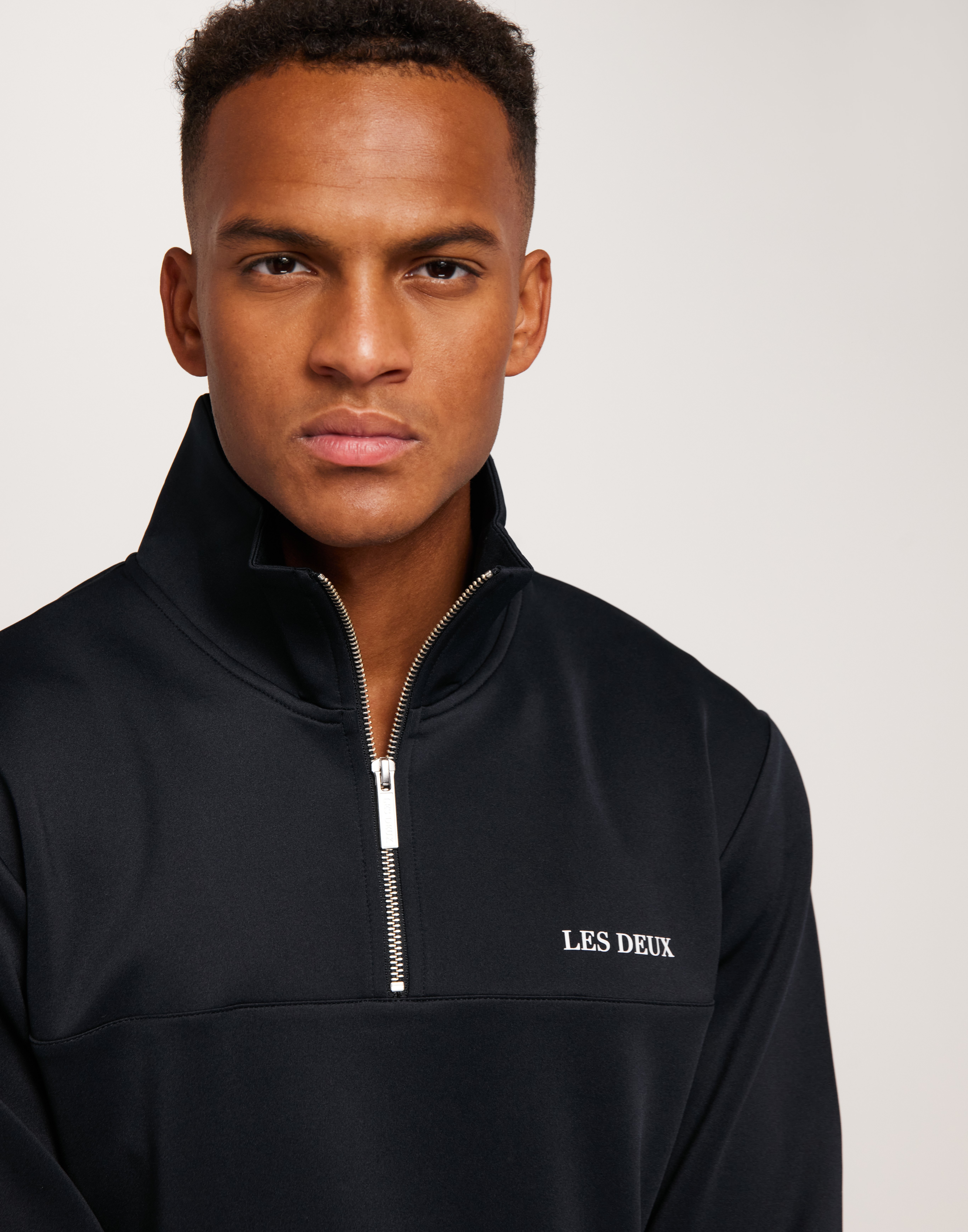 Buy Les Deux Ballier Half Zip Track Sweatshirt Dark Navy NLYMAN