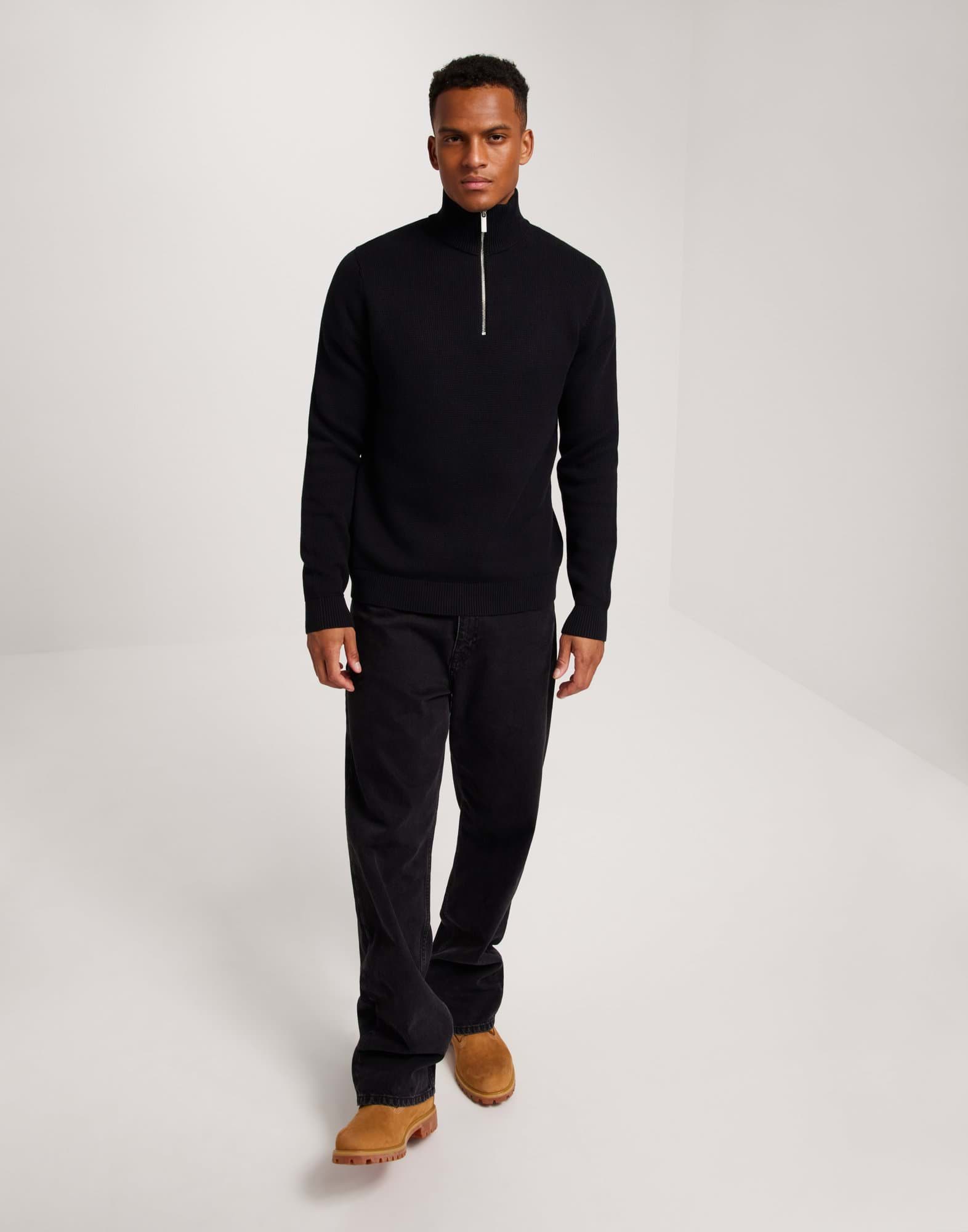 SLHDANE LS KNIT STRUCTURE HALF ZIP