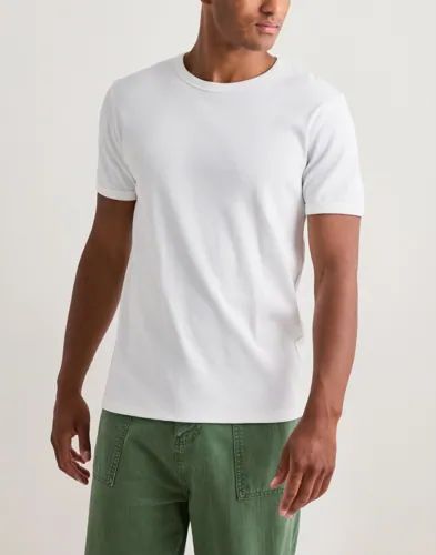Jack & Jones Jjeorganic Rib Tee Ss Crew Neck Kortärmade t-shirts Vit