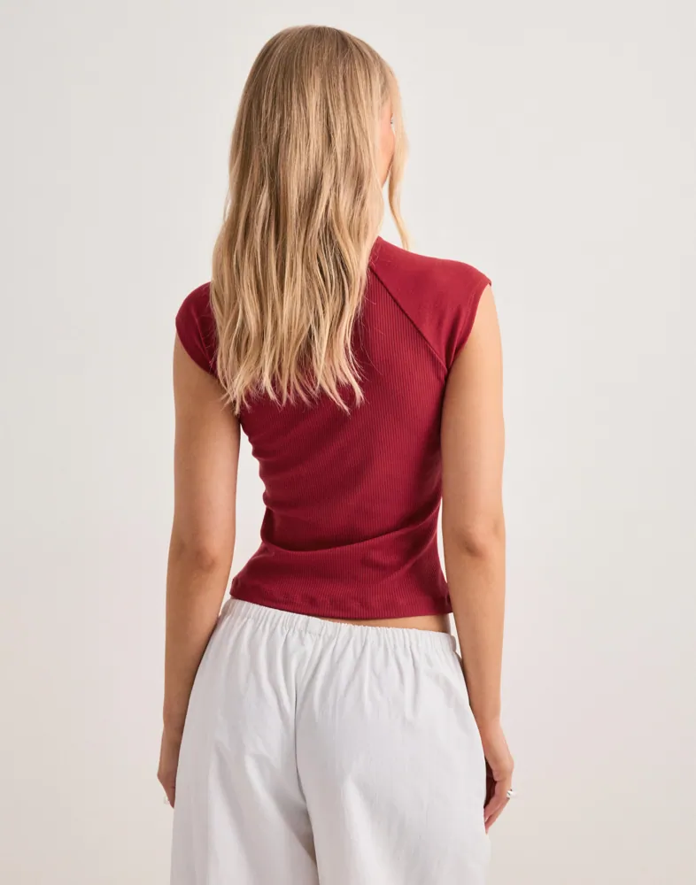 NIKE W Nsw Chill Knit Rib Ss Top toppar & linnen dam – bild 2
