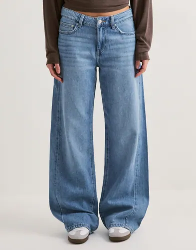 Gina Tricot - Sininen - Low wide jeans