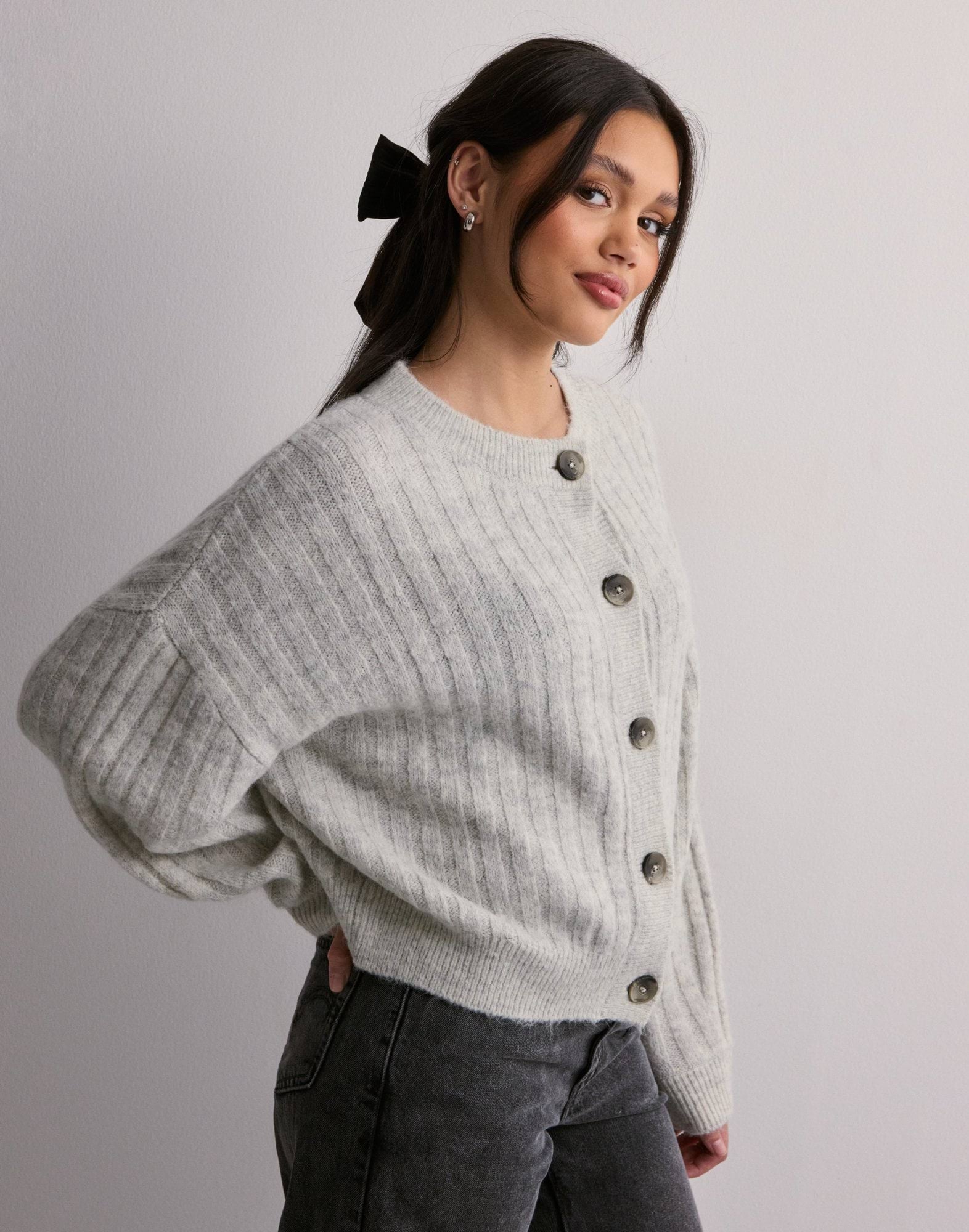 PCMING LS LOOSE KNIT CARDIGAN