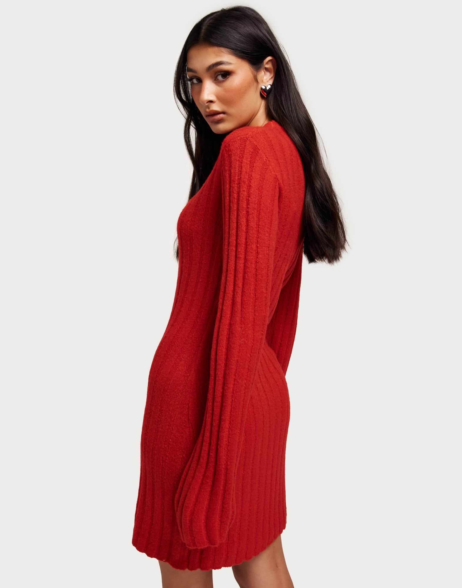 Short Rib Knit Dress