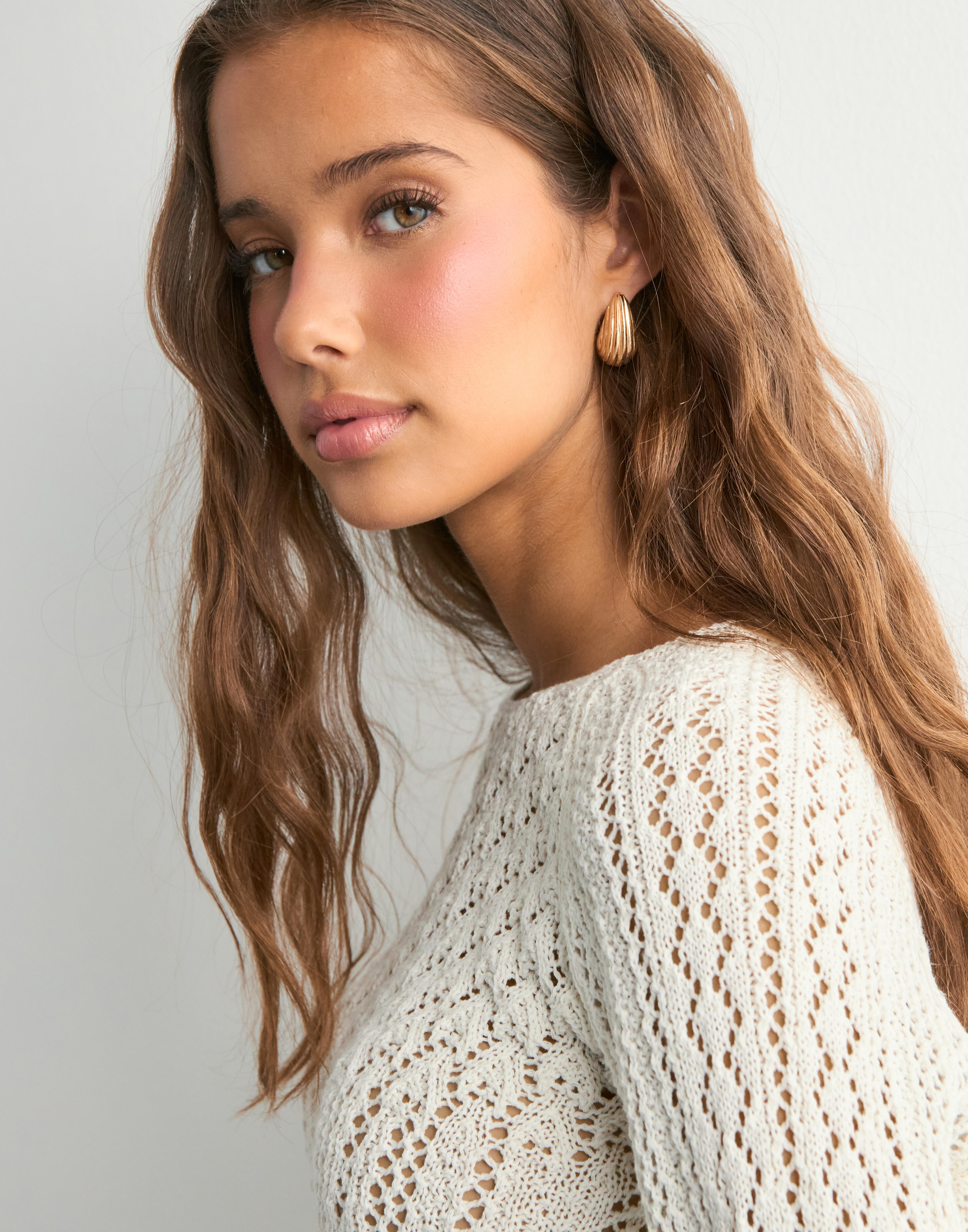 Buy Only ONLNOLA LIFE 3/4 PULLOVER KNT NOOS - Cloud Dancer