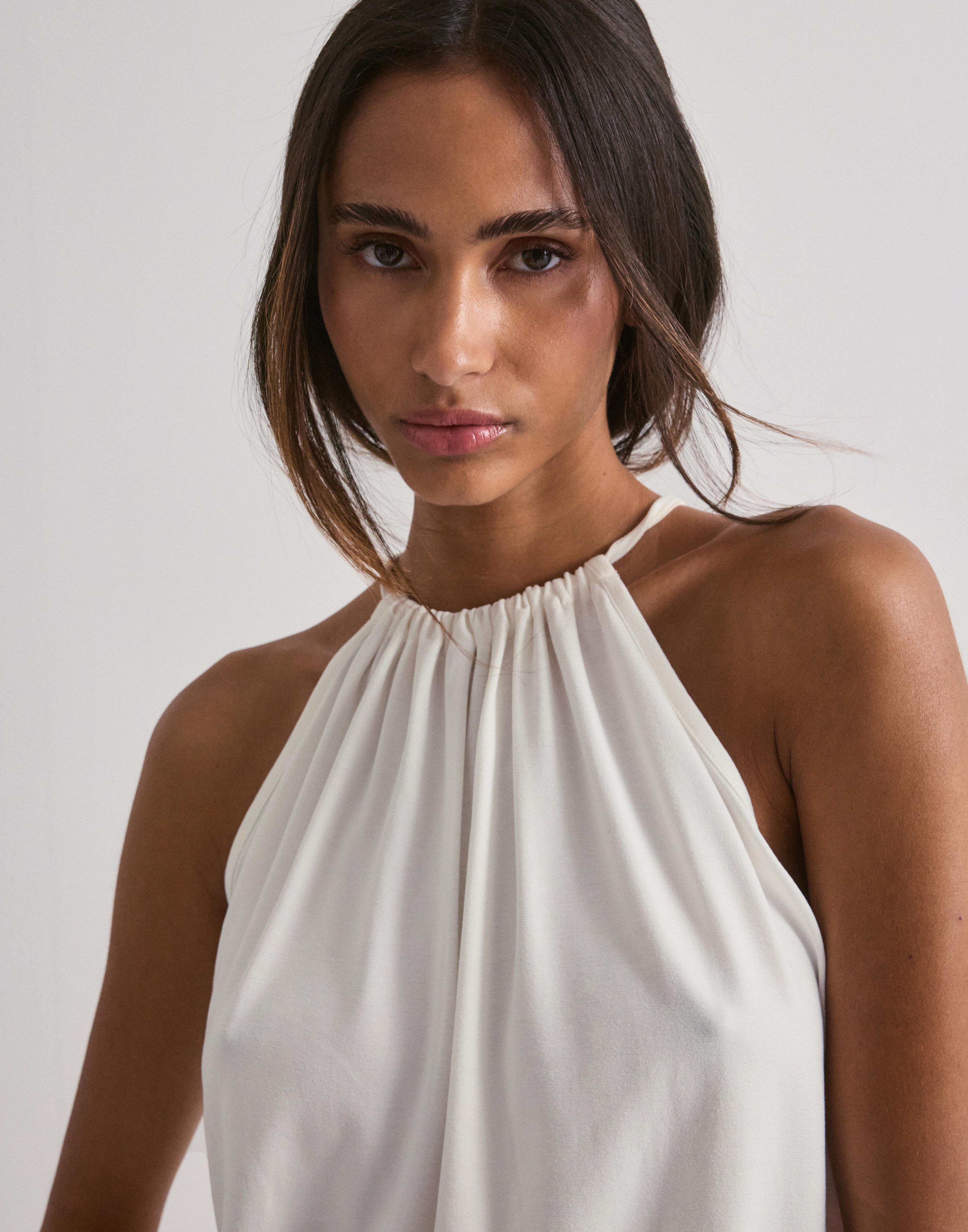Buy Nelly Soft Drape Tie Back Top - White | Nelly.com