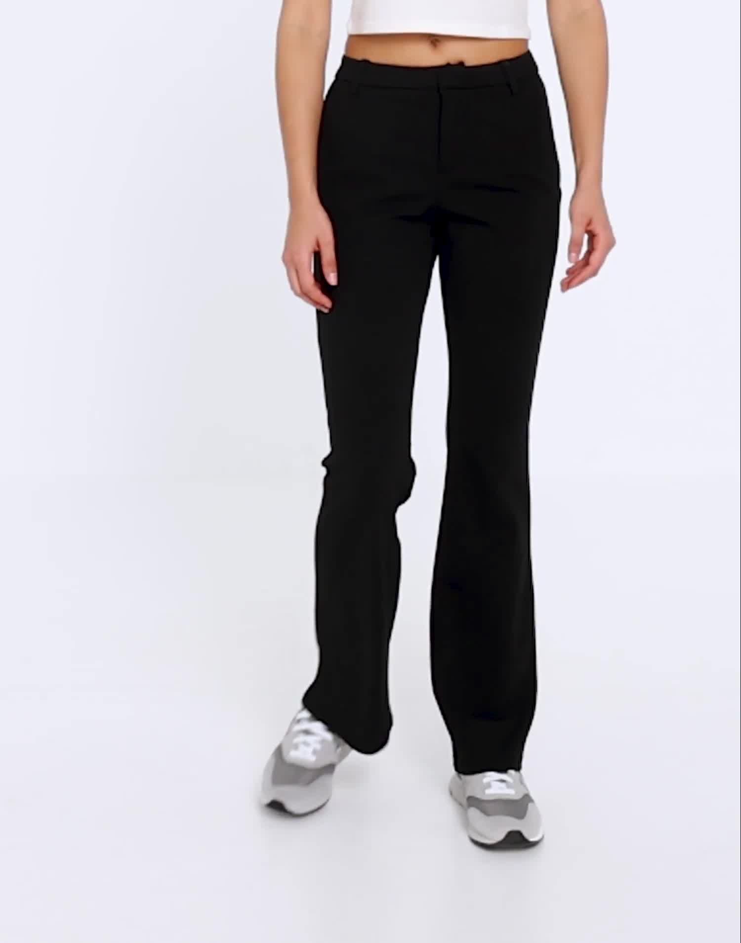 ONLY Dames Onltravel Mw Flared Pant TLR Noos broek, zwart, 40W / 32L