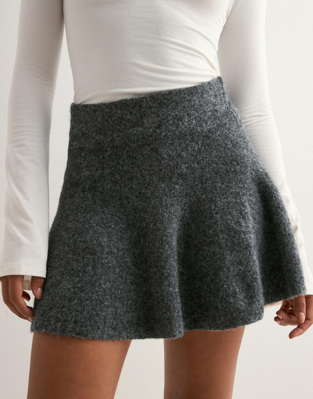 Buy Nelly Flirty Knit Skirt - Dark Grey | Nelly.com