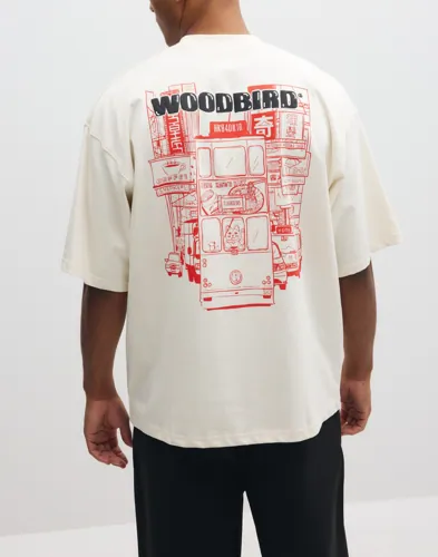 Woodbird Wbbeam Tram Tee T-shirts med tryck Vit