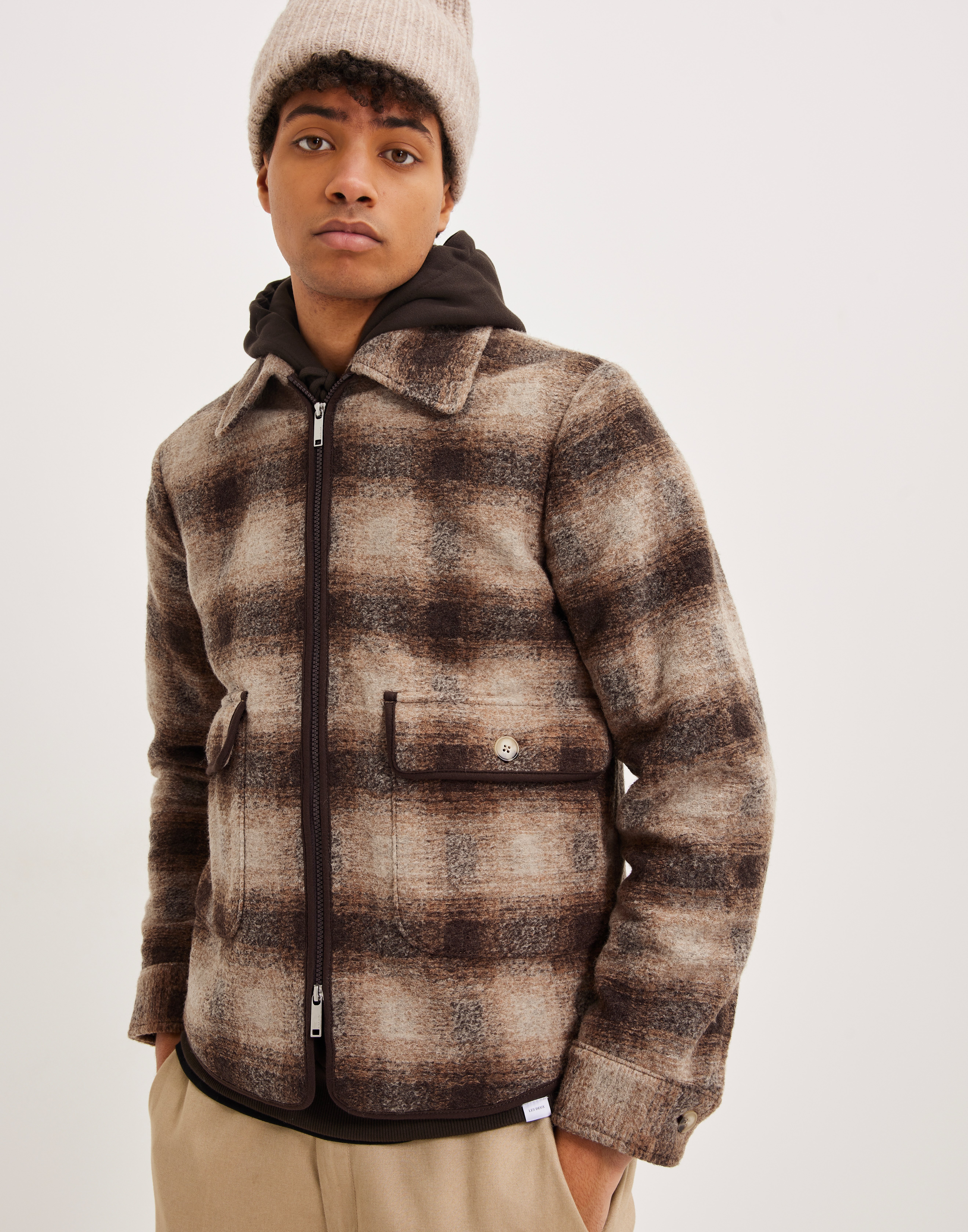 Buy Selected Men SLHHOPE BOILED WOOL JACKET W - Ermine Brown