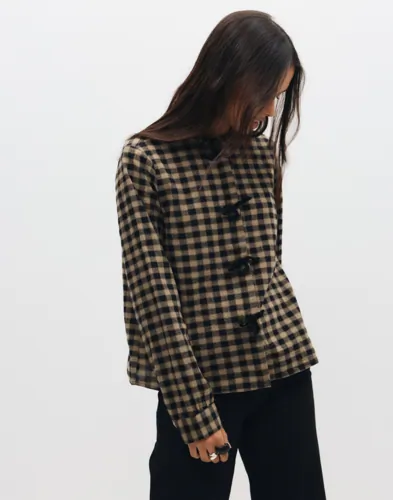 ONLY Onlfrida Check Bow Detail Shirt Wvn skjortor dam – bild 2