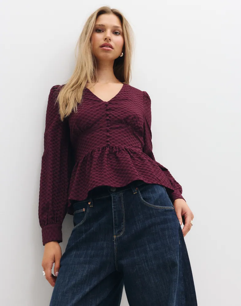 VERO MODA Vmaugusta Ls Button Top Wvn skjortor & blusar dam – bild 3