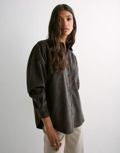 Vero Moda - Brun - Vmsanne Courderoy Ls Shirt Wvn Ga N
