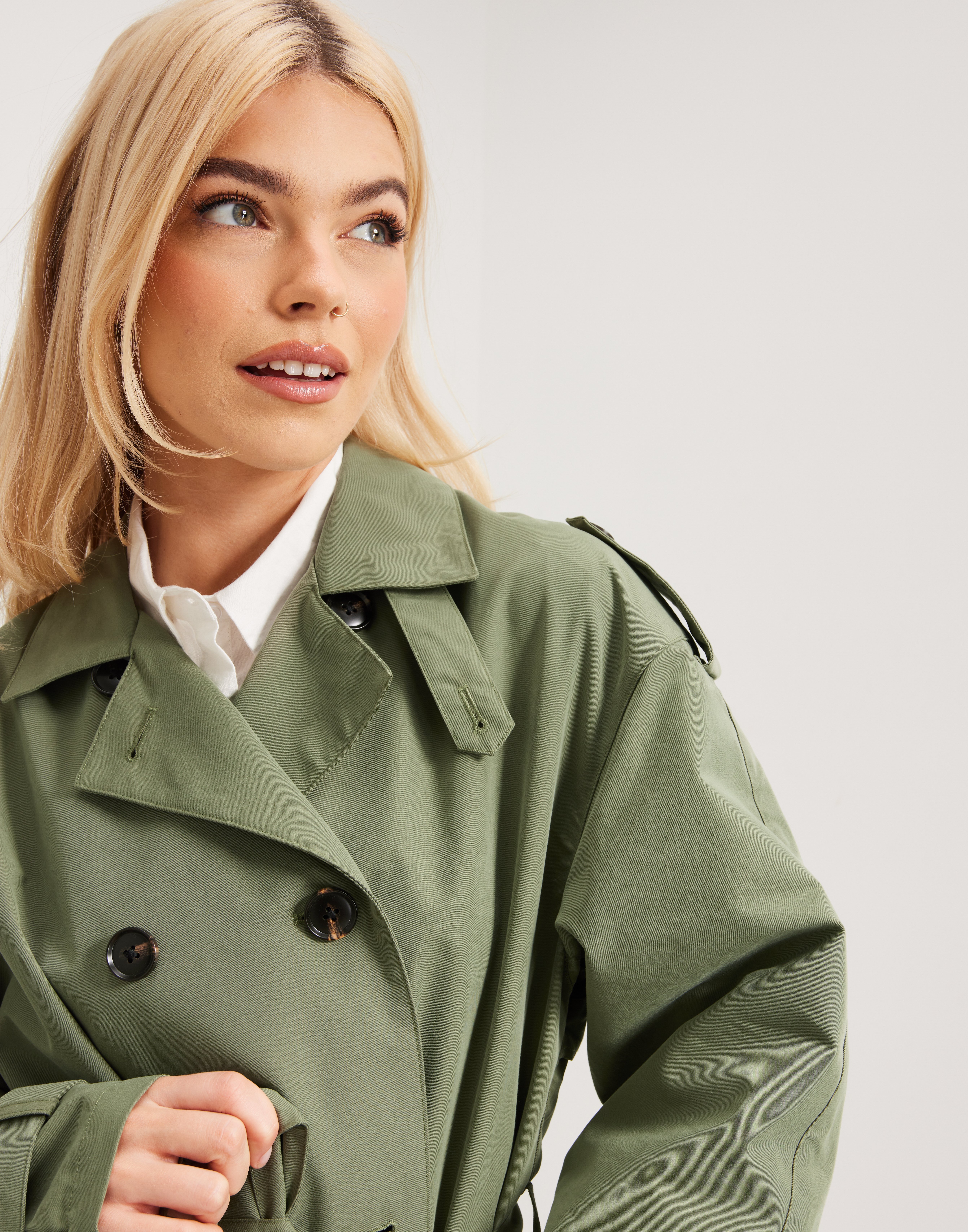 Buy JJXX JXCHOICE TRENCHCOAT NOOS OTW - Four Leaf Clover | Nelly.com