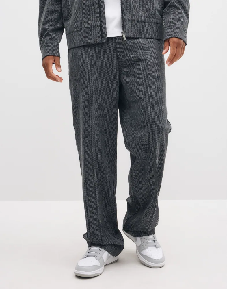 Herringbone Tailored Pants Kostymbyxor