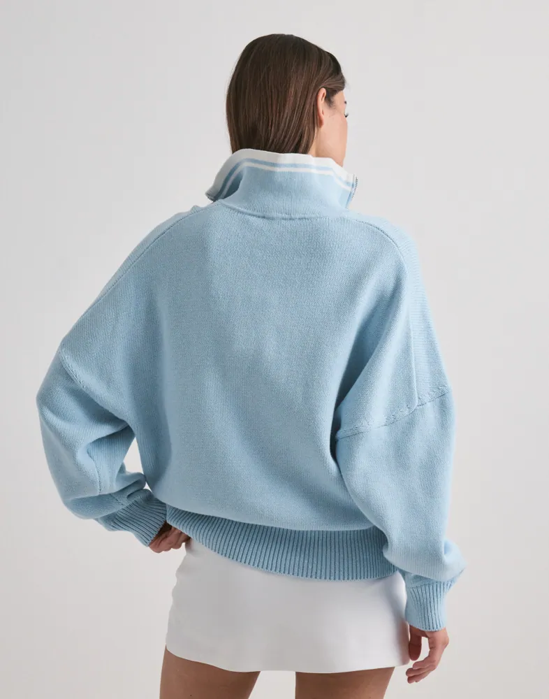 Aimn College Knitted Half Zip stickade tröjor dam – bild 3