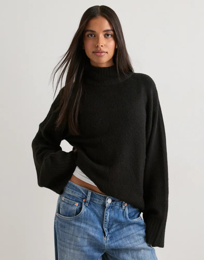 Nelly Wide Sleeve Polo Knit Sweater tröjor dam – bild 2