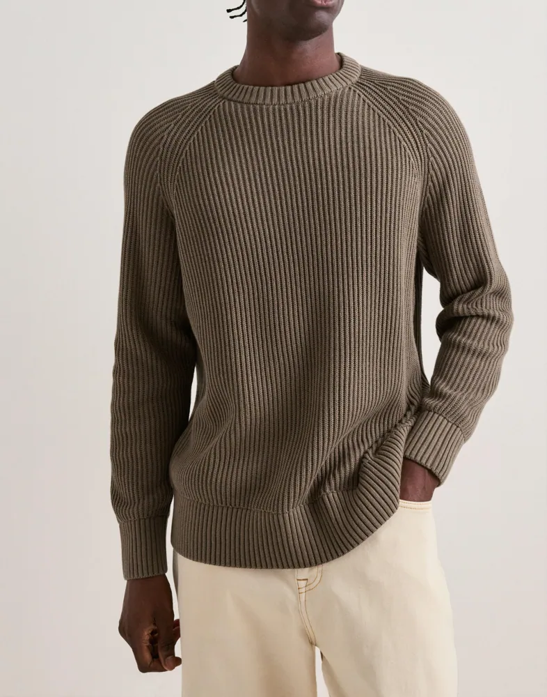 Slmbraun Knit Rib Crew Neck Noos Stickade tröjor