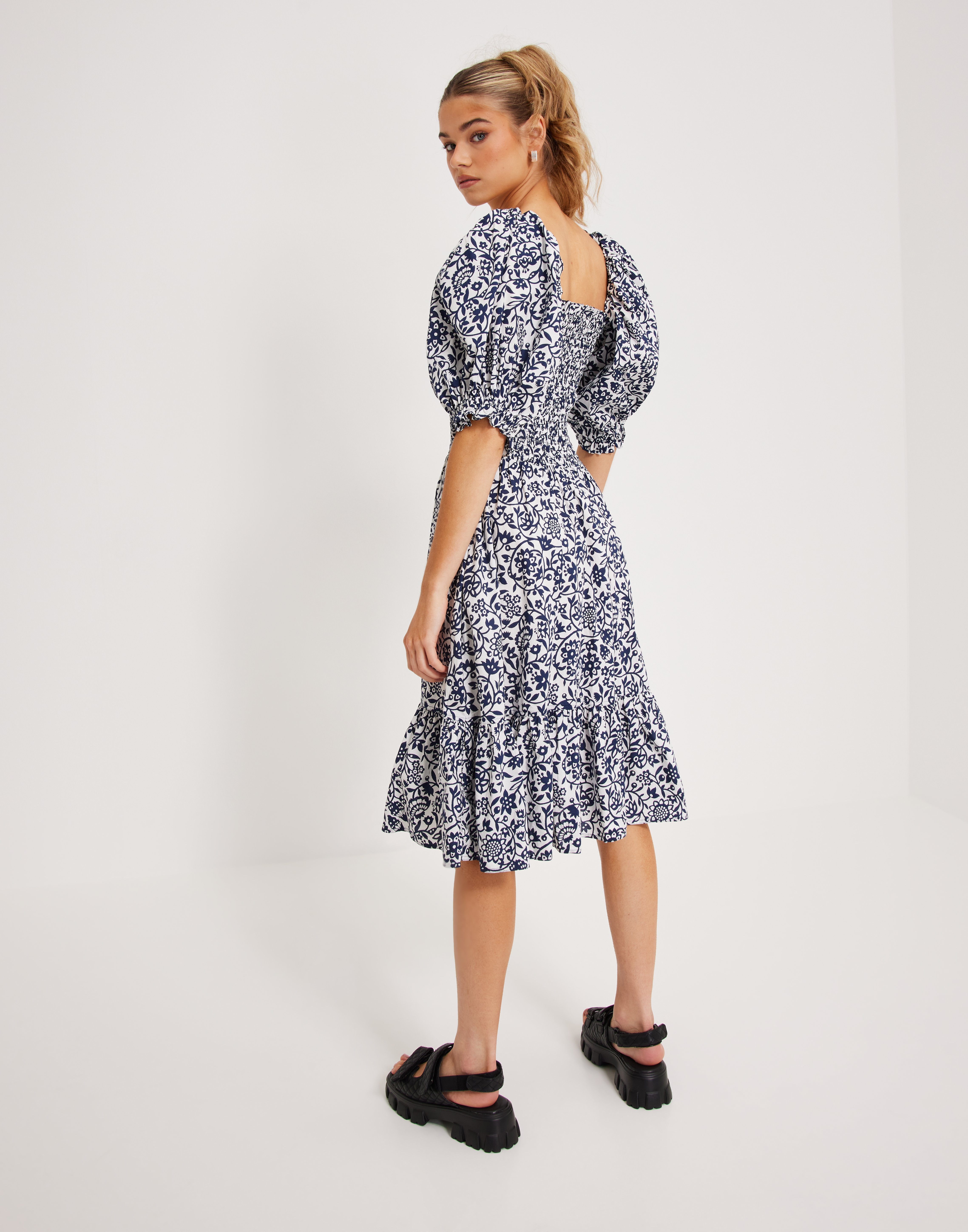 【送料&関税込】Ralph Lauren Vasberri Short Sleeve Day Dress Ralph Lauren Vasberri Short Sleeve Day Dress in Natural | Lyst