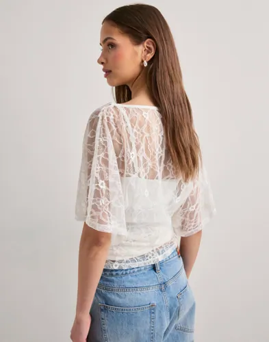 Nelly Wide Sleeve Lace Top toppar dam – bild 3