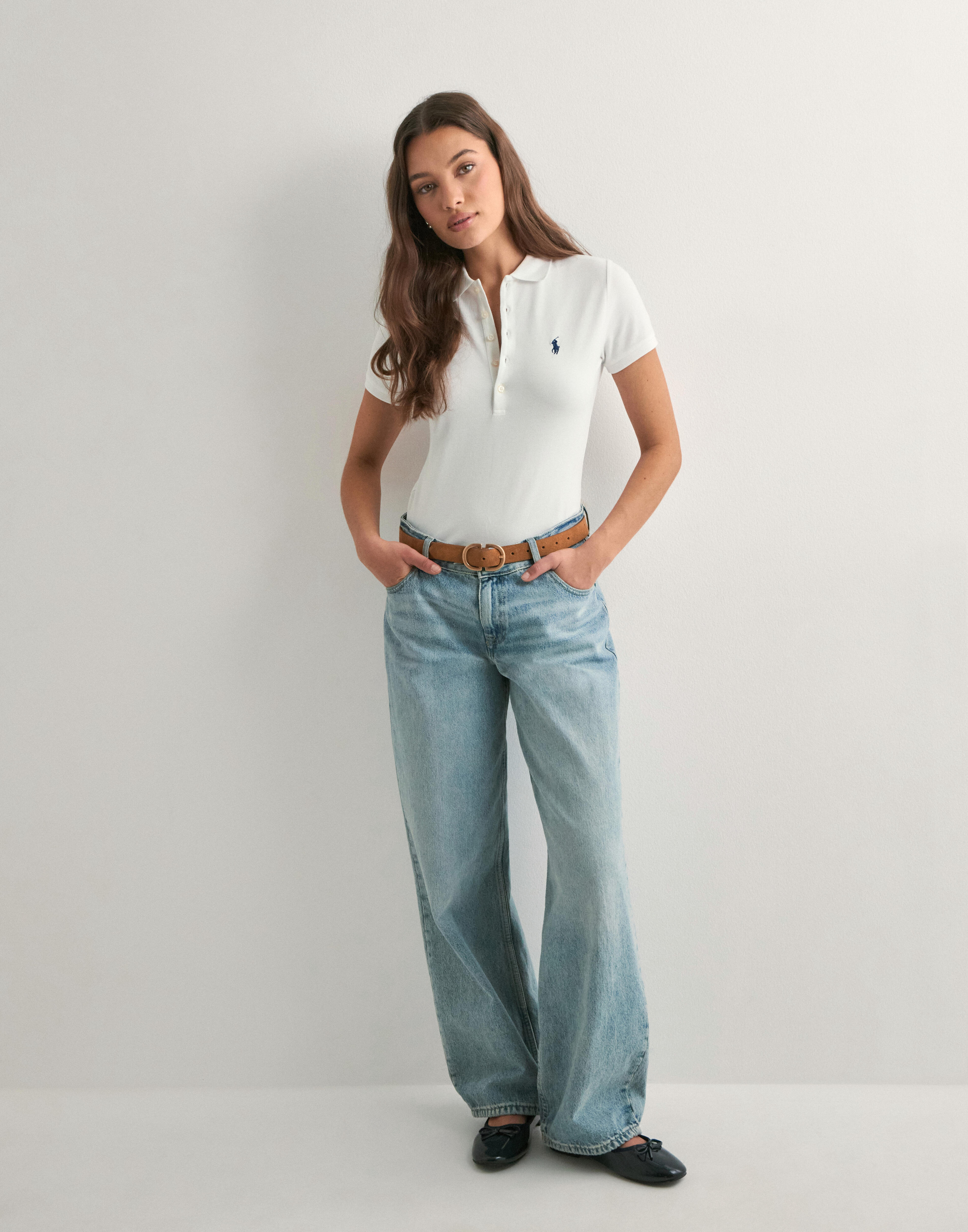 売れ筋商品|||ラルフローレン Tシャツ レディース トップス JULIE SLIM SHORT SLEEVE - Polo shirt - tiller green Polo Julie Polo-Slim-Short Sleeve-Polo Shirt 211870245026