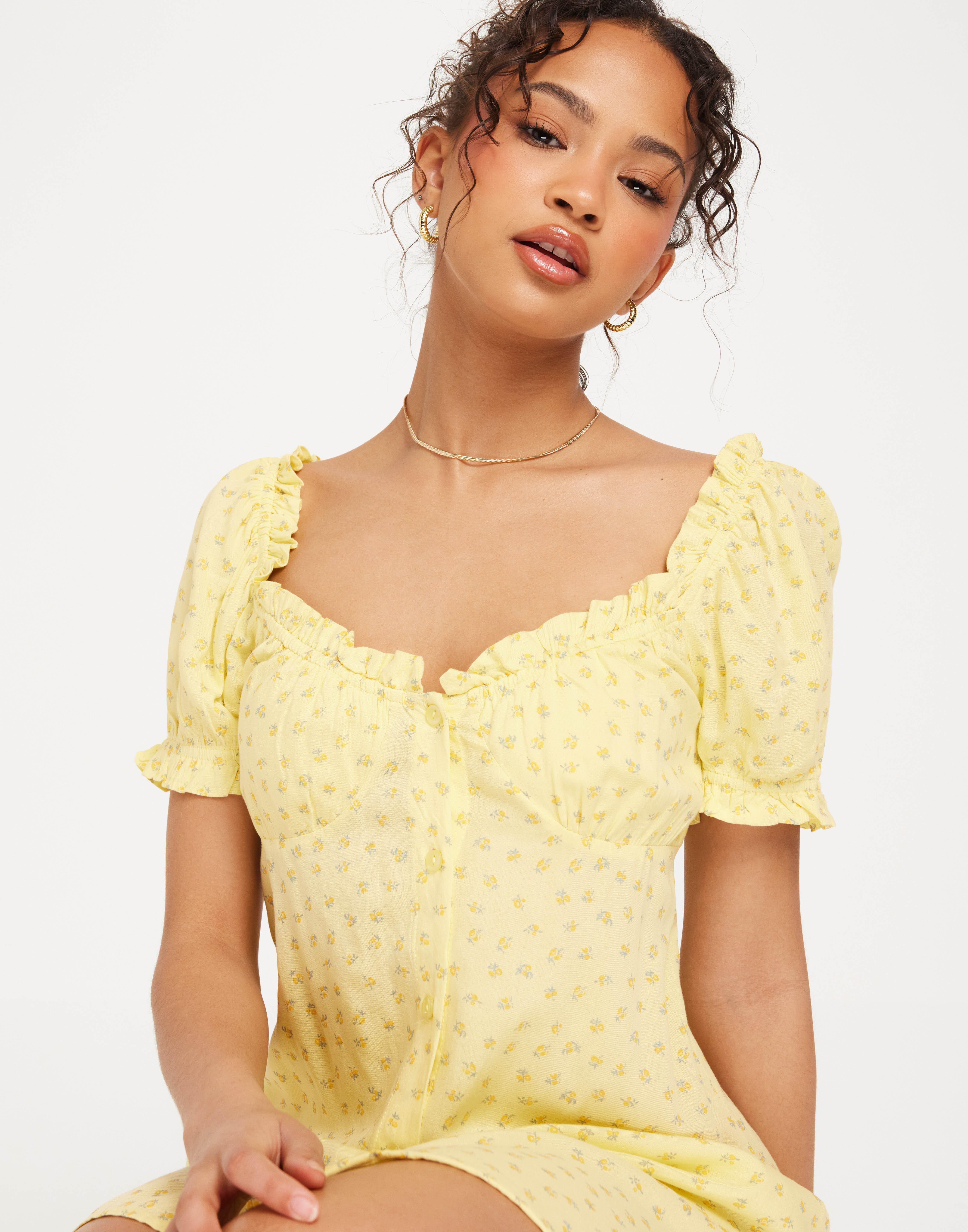 Flirty Button Dress