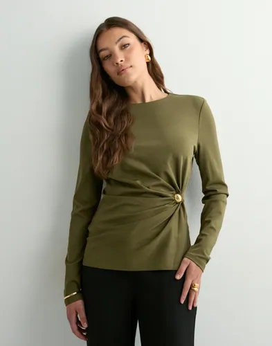 MALINA Mailey Jersey Embellished Long Sleeve Top långärmade t-shirt dam – bild 2