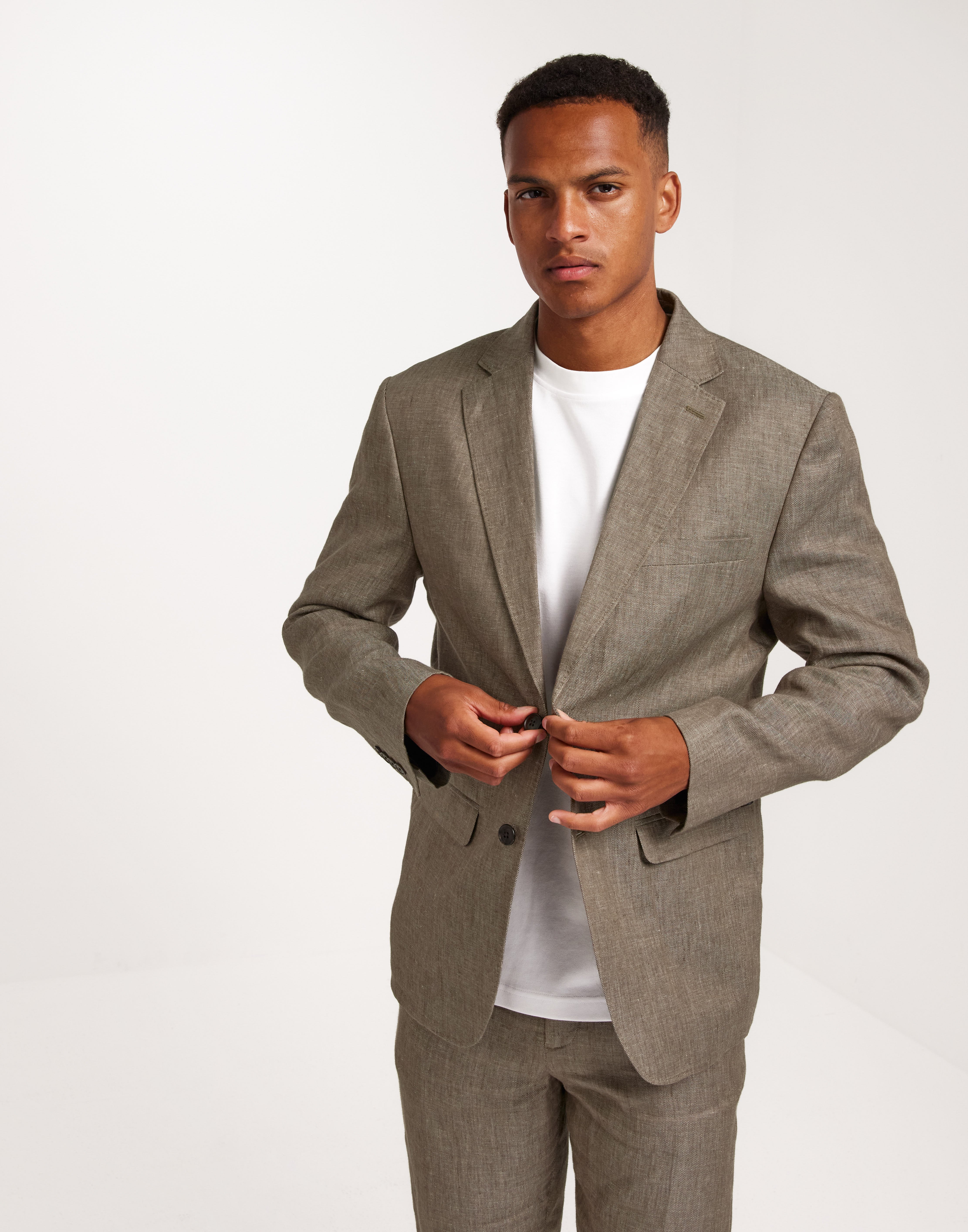 Selected Homme Slhregular-Will Linen Blz Noos Blazere Brun