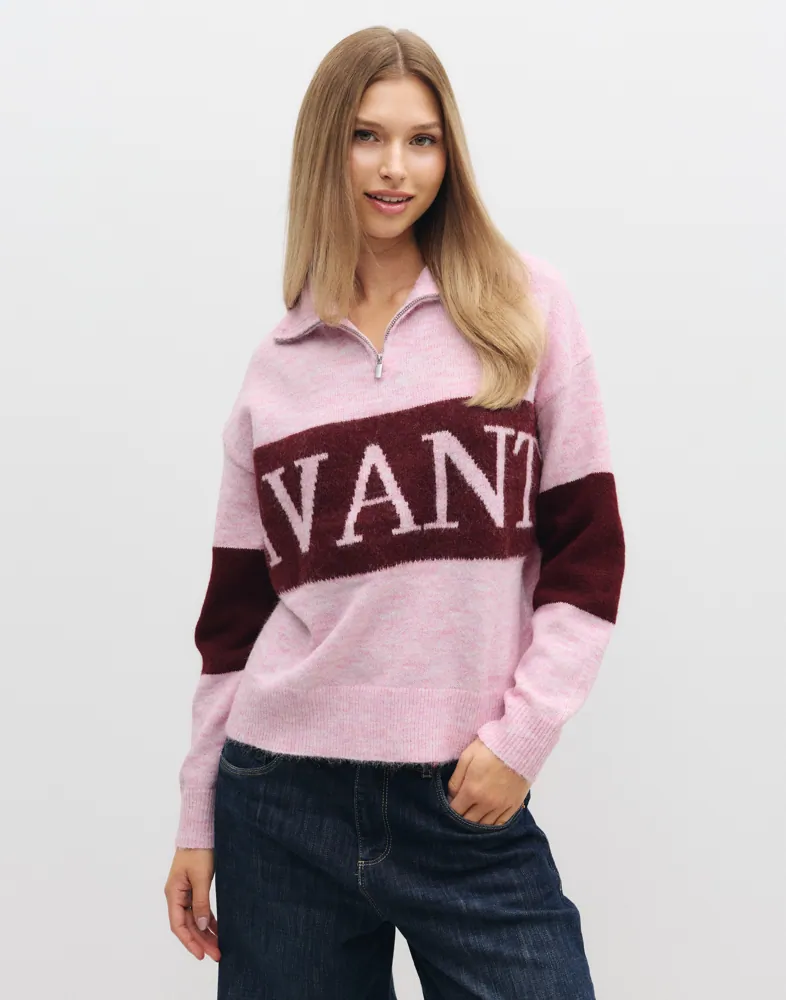 Pcallie Ls Half Zip Knit Bc