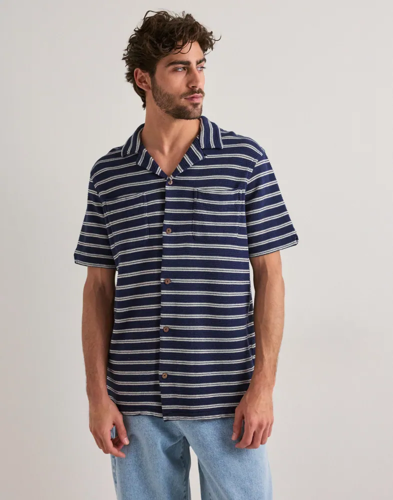 Knit-sport Shirt-shirt Kortärmade skjortor