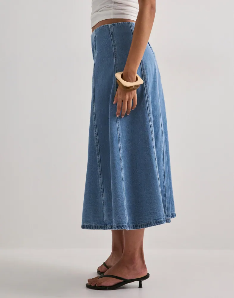 VERO MODA Vmsigga Hr 7/8 A-Line Clr Denim Sk kjolar dam – bild 2