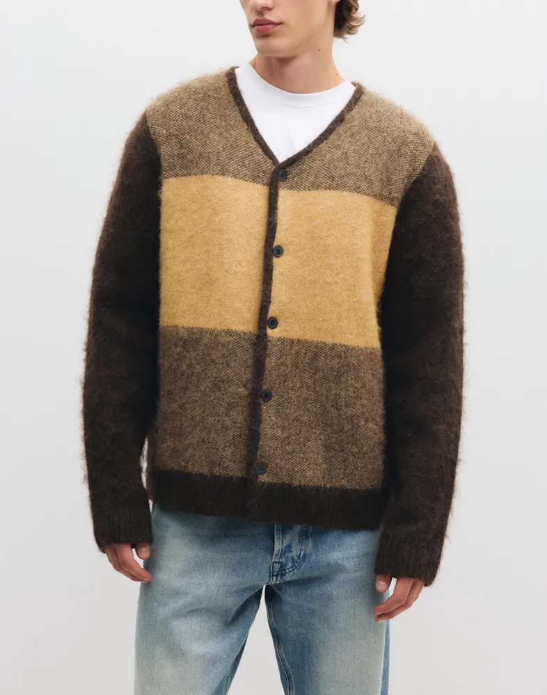Slmrai Ls Knit Block Cardigan Cardigans & Koftor