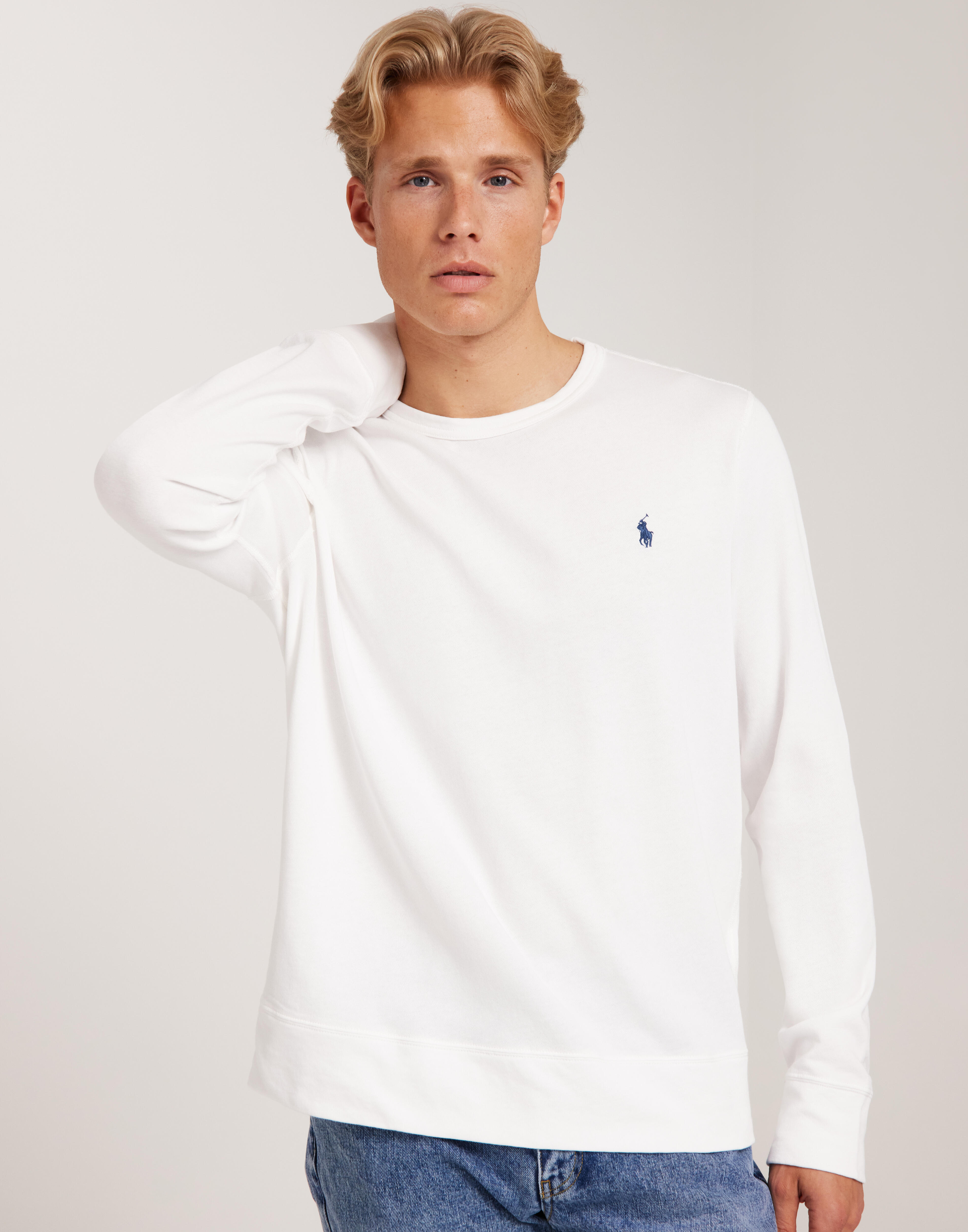 Ralph lauren white sweatshirt on sale