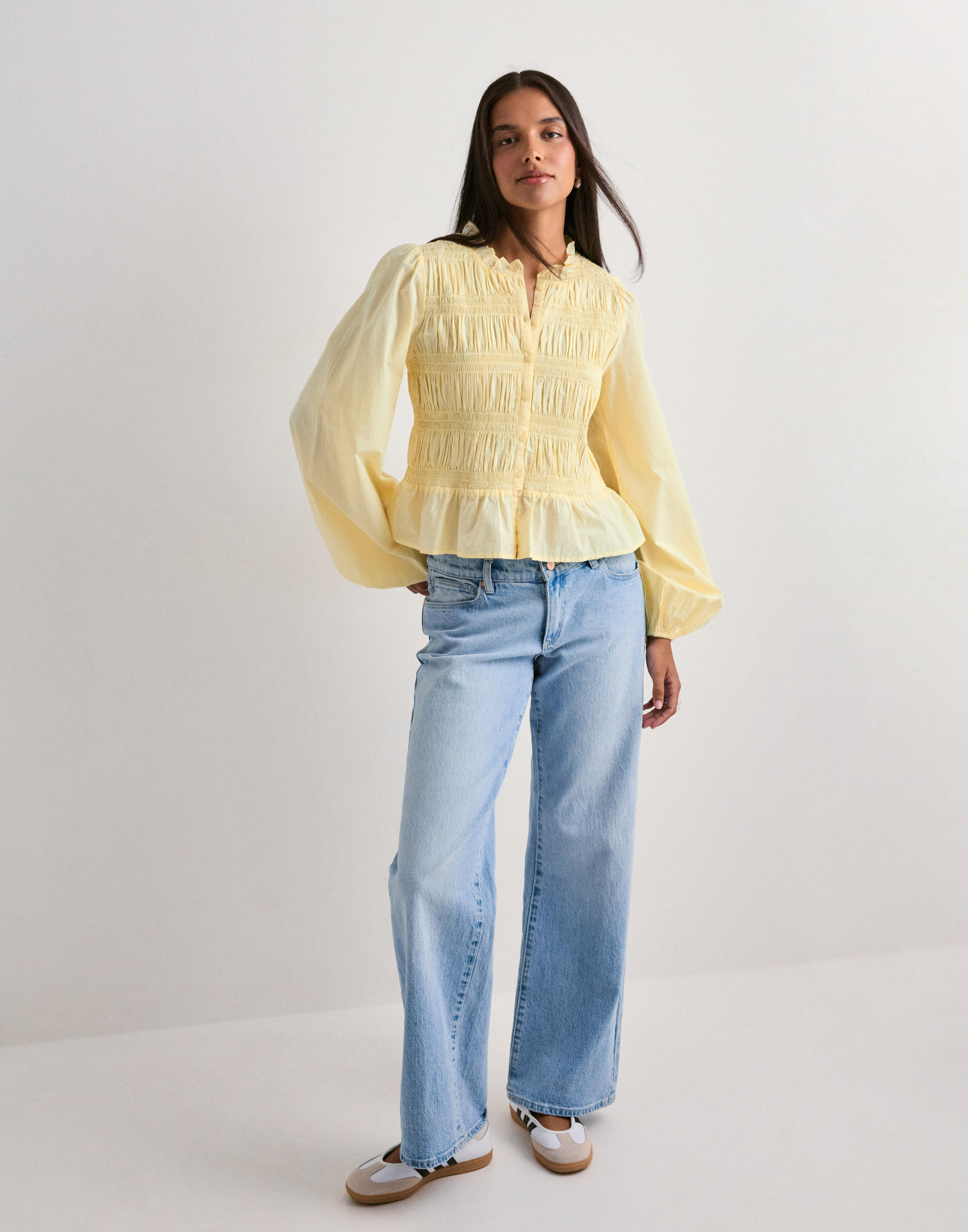 Buy Nelly Flirty Smock Blouse - Light Yellow | Nelly.com
