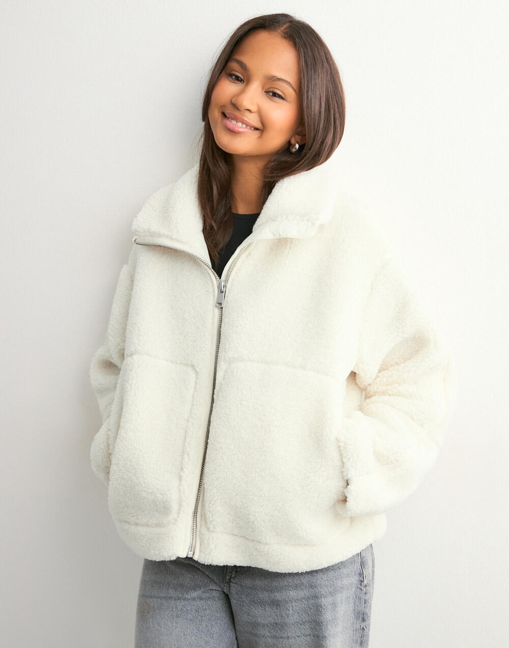 Buy Only ONLASPEN LIFE TEDDY JACKET OTW - Cloud Dancer | Nelly.com