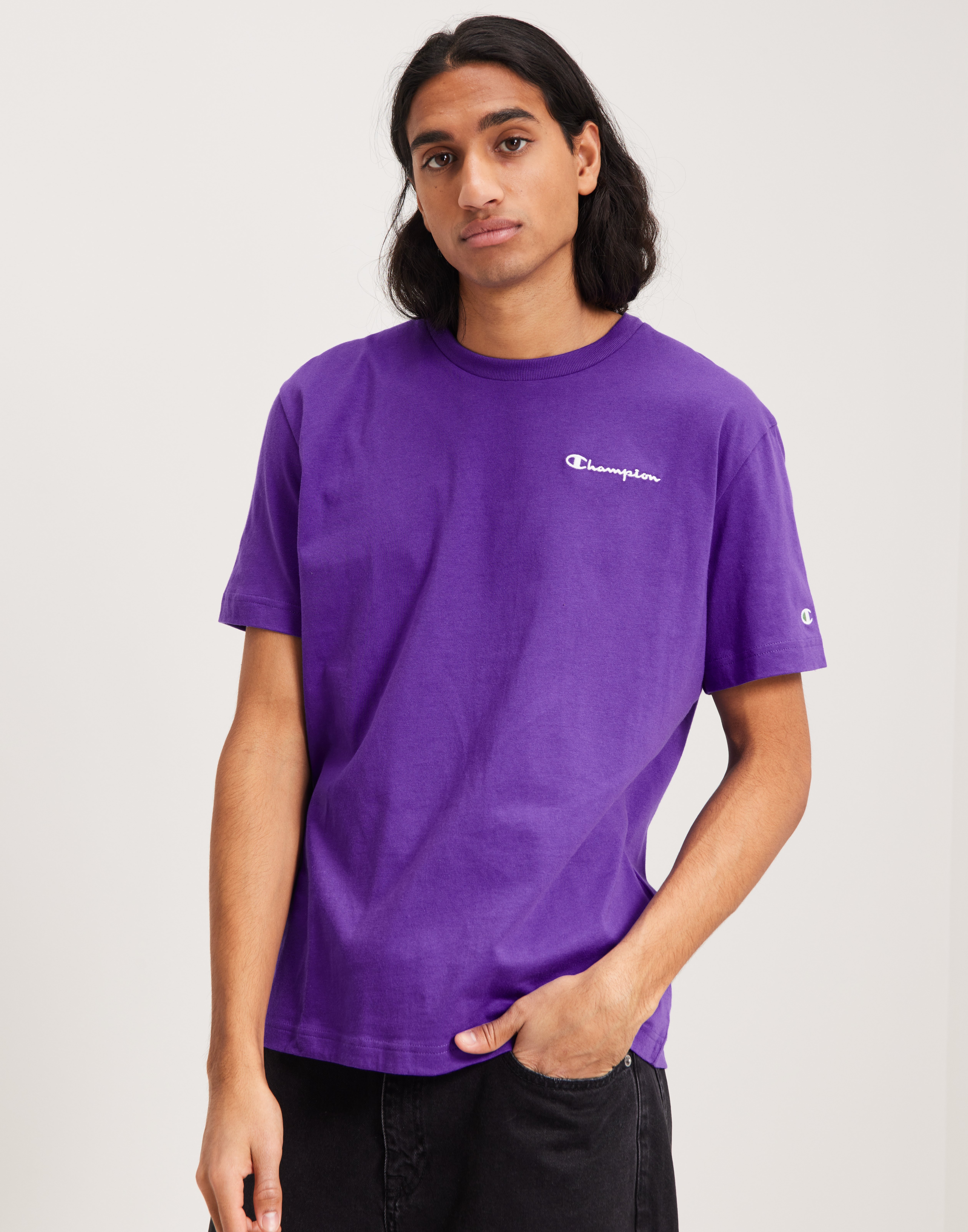 Buy Champion Crewneck T Shirt Violet NLYMAN