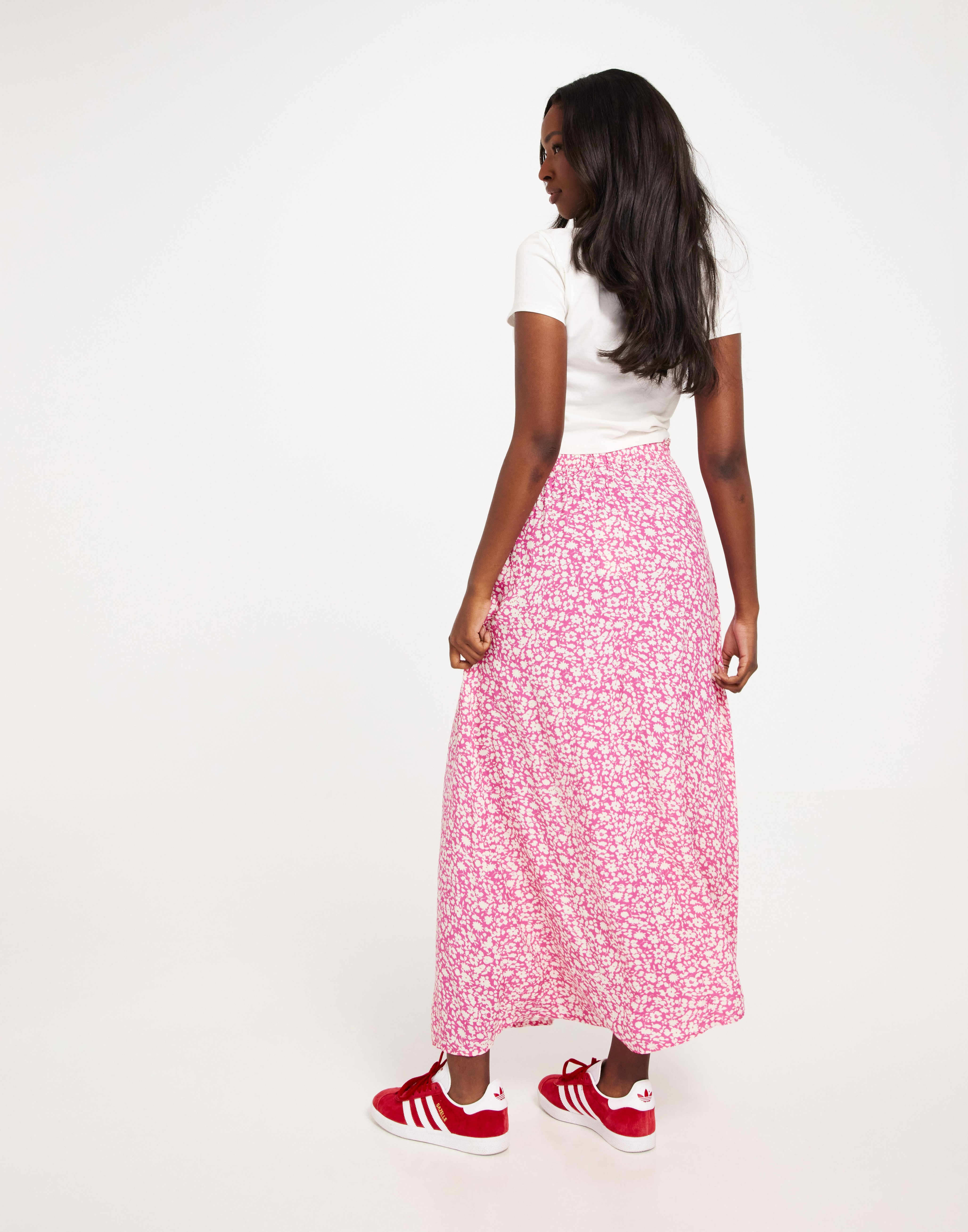 JDY - Jdylea Mesh Long Skirt - 5060688 Black Hibiscus Flower