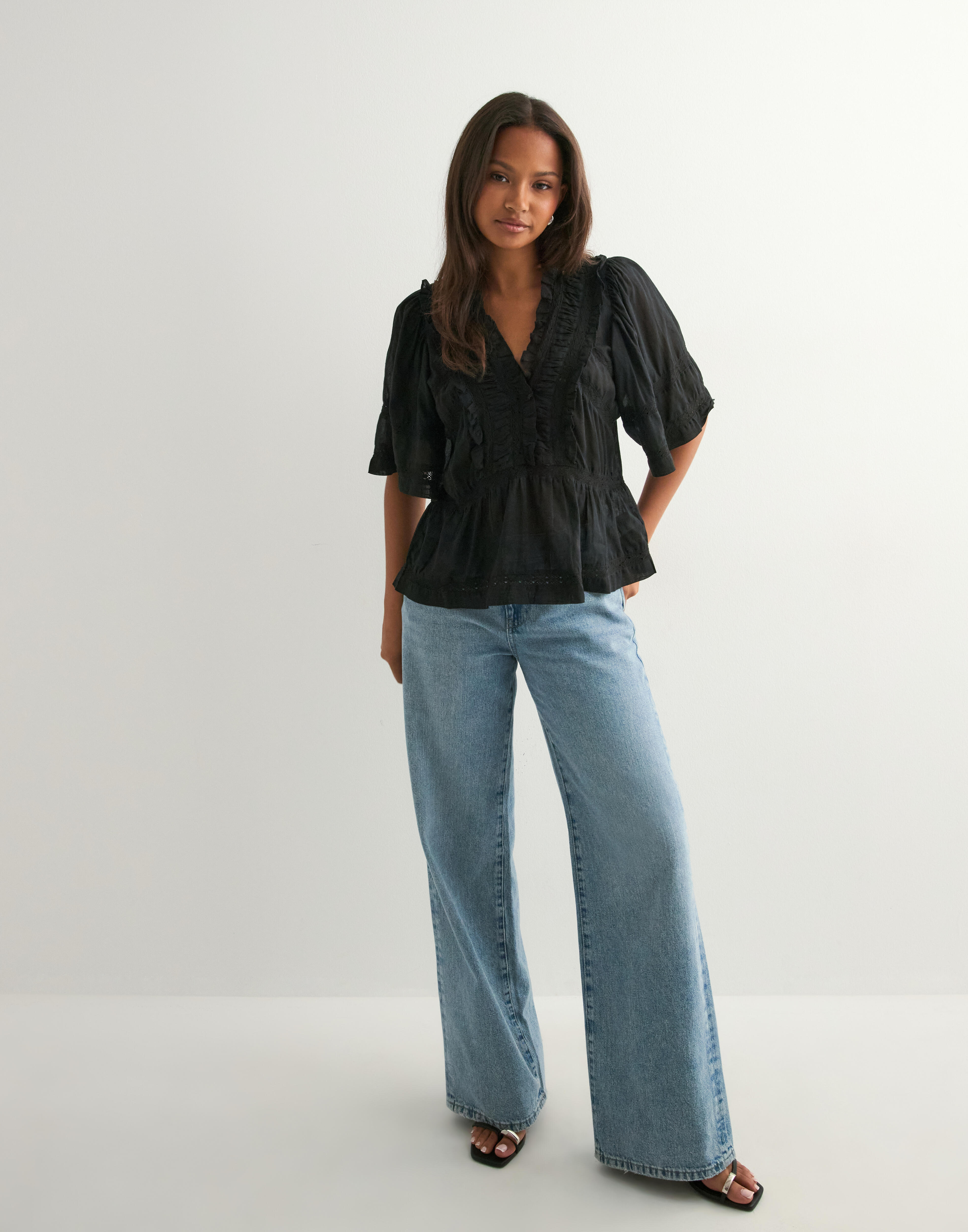 Buy Neo Noir Evienne S Voile Top - Black | Nelly.com