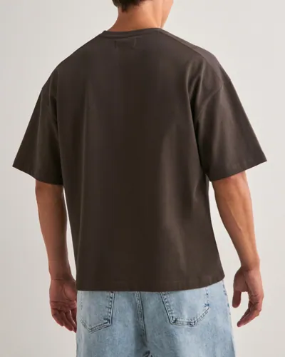 Que Sera Sera Boxy Blank Tee Oversized t-shirts t-shirts - bas herr – bild 3