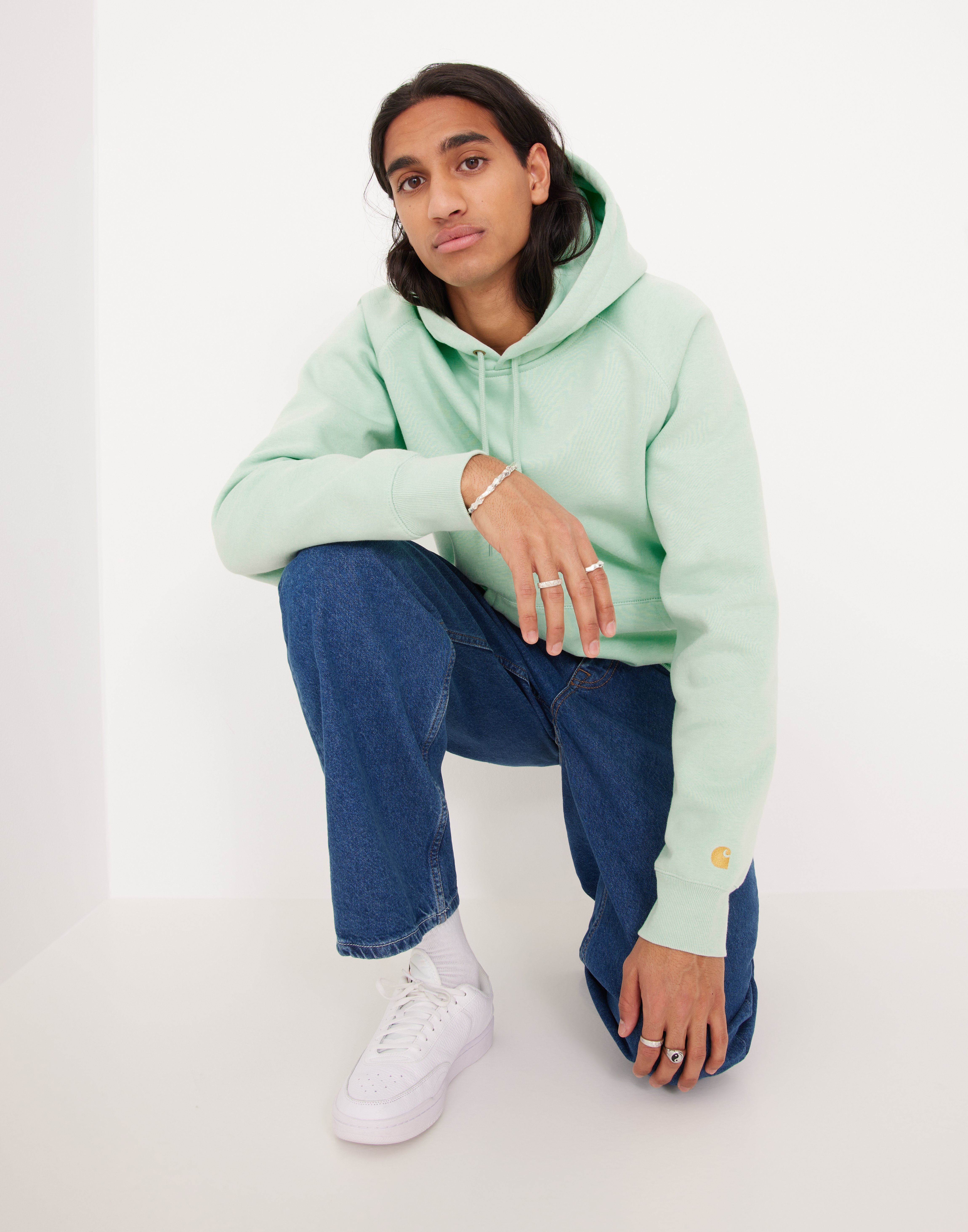 Buy Carhartt WIP Hooded Chase Sweat Spearmint Melange NLYMAN