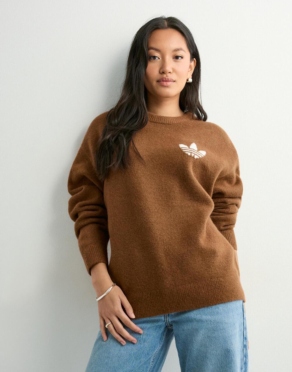 adidas ブラウン ニット Sサイズ Buy Adidas Originals KNITTED SWEATER - Brown | Nelly.com
